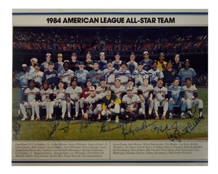 1984 American League All-Star Team Signed 16x20 Poster w/20 Signatures